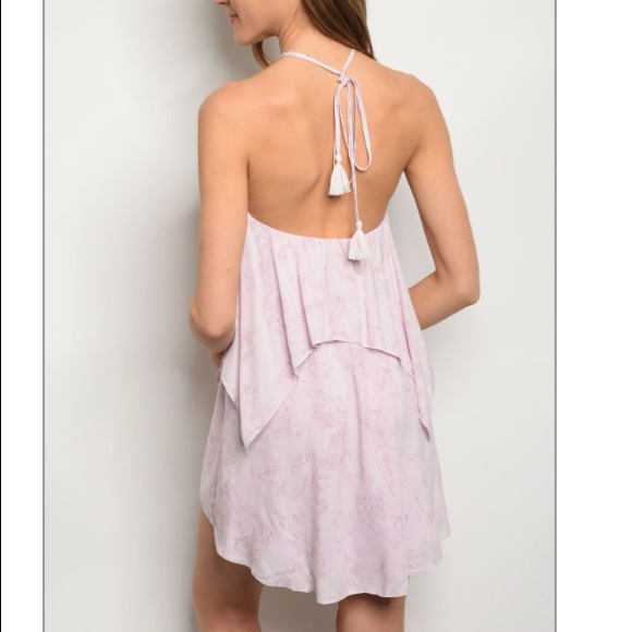 Lilac pink halter dress - Picture 4 of 7